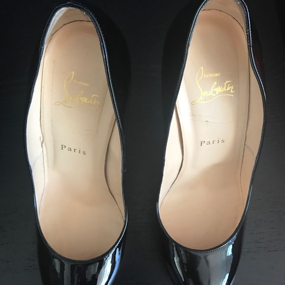 Louboutin Bianca 140 patent heels-black - Picture 6 of 8